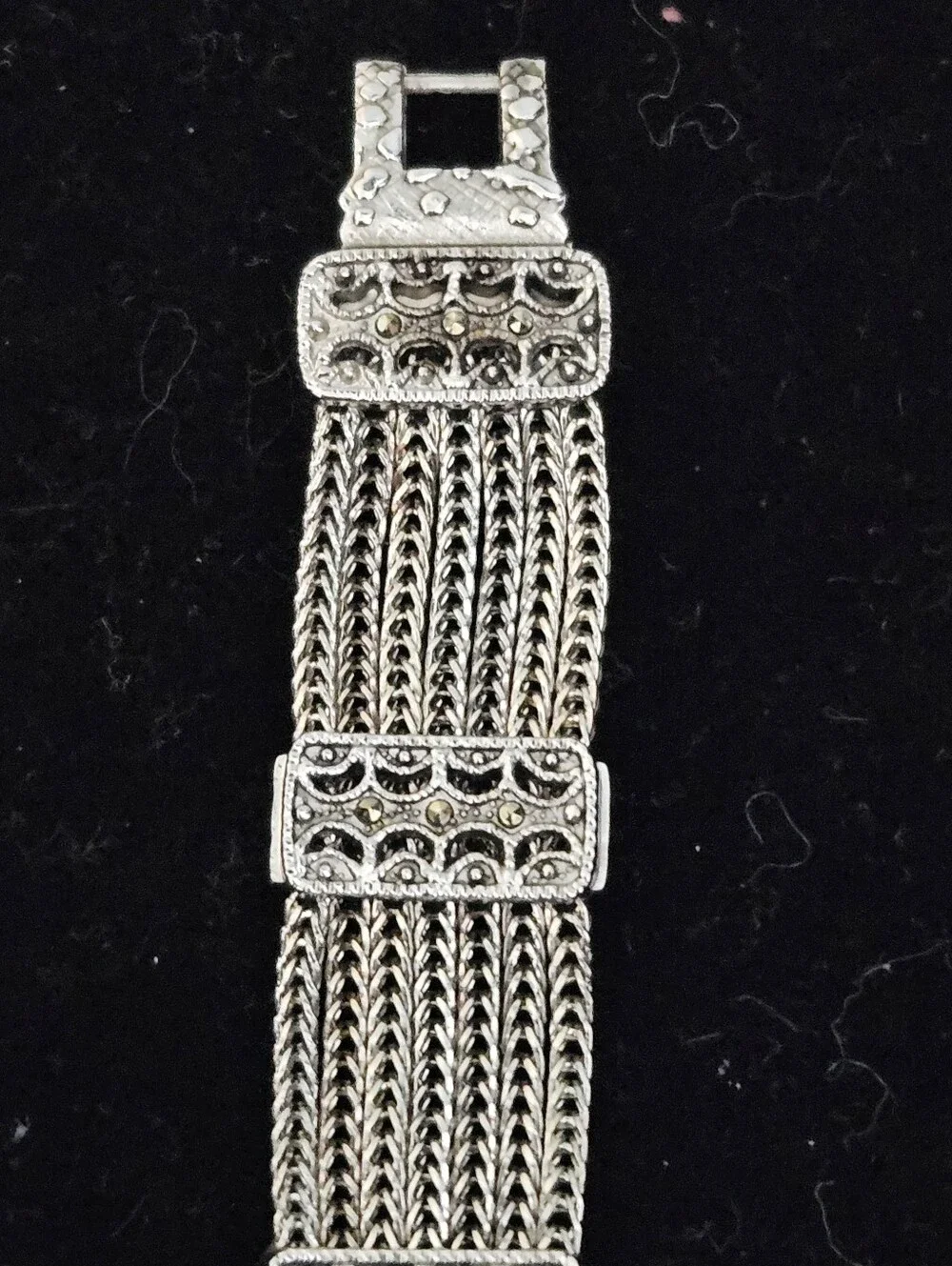 Geneva Silver Filigree Women's Bracelet Watch